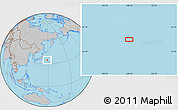 Gray Location Map of the area around 34° 28' 56" N, 148° 49' 29" E
