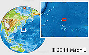 Physical Location Map of the area around 34° 28' 56" N, 148° 49' 29" E