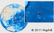 Shaded Relief Location Map of the area around 34° 28' 56" N, 148° 49' 29" E