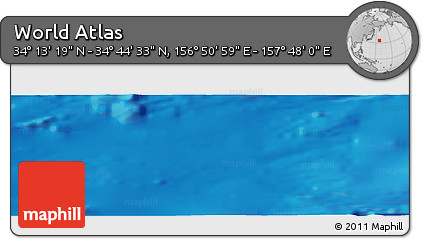 Physical Panoramic Map of the Area around 34° 28' 56" N, 157° 19' 29" E