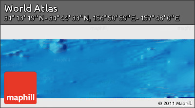 Physical Panoramic Map of the Area around 34° 28' 56" N, 157° 19' 29" E