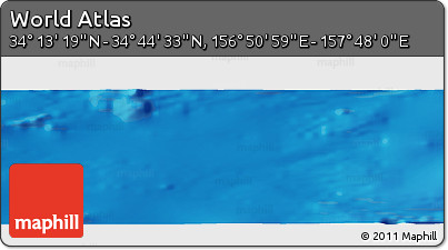 Physical Panoramic Map of the Area around 34° 28' 56" N, 157° 19' 29" E