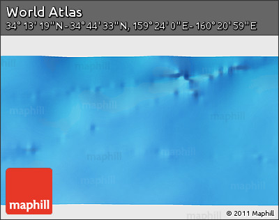 Physical 3D Map of the Area around 34° 28' 56" N, 159° 52' 30" E