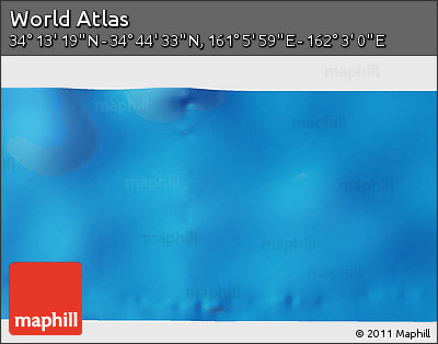 Physical 3D Map of the Area around 34° 28' 56" N, 161° 34' 29" E