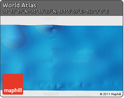 Physical 3D Map of the Area around 34° 28' 56" N, 161° 34' 29" E