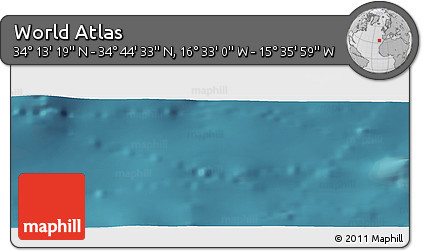 Satellite Panoramic Map of the Area around 34° 28' 56" N, 16° 4' 29" W
