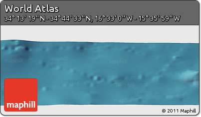 Satellite Panoramic Map of the Area around 34° 28' 56" N, 16° 4' 29" W