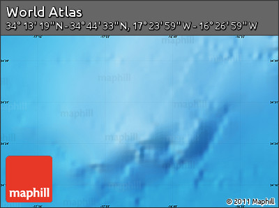 Physical Map of the Area around 34° 28' 56" N, 16° 55' 29" W