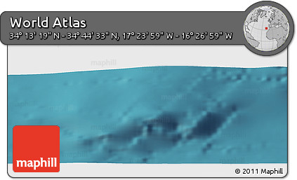 Satellite Panoramic Map of the Area around 34° 28' 56" N, 16° 55' 29" W