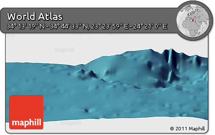 Satellite Panoramic Map of the Area around 34° 28' 56" N, 23° 52' 30" E