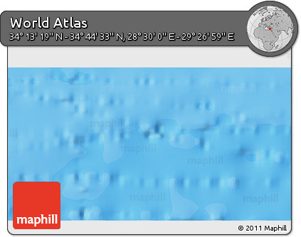 Political 3D Map of the Area around 34° 28' 56" N, 28° 58' 30" E