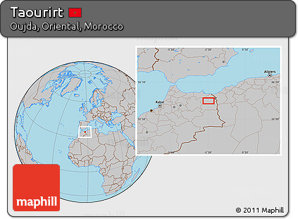 Gray Location Map of Taourirt