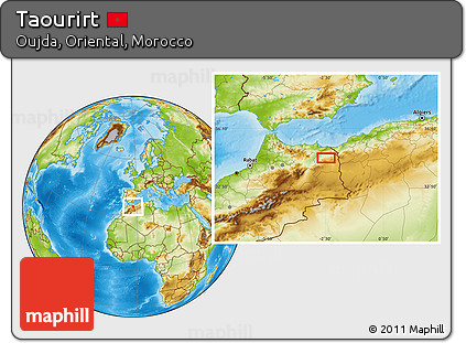 Physical Location Map of Taourirt