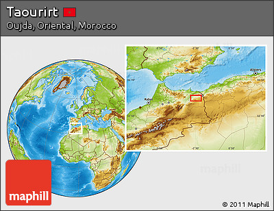 Physical Location Map of Taourirt