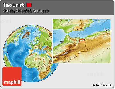 Physical Location Map of Taourirt