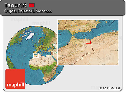 Satellite Location Map of Taourirt