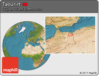 Satellite Location Map of Taourirt