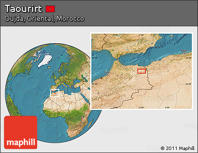 Satellite Location Map of Taourirt