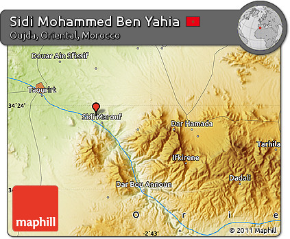 Physical Map of Sidi Mohammed Ben Yahia