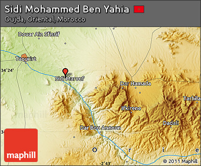 Physical Map of Sidi Mohammed Ben Yahia
