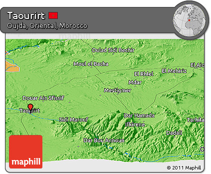 Political Panoramic Map of Taourirt