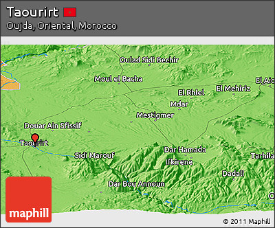 Political Panoramic Map of Taourirt