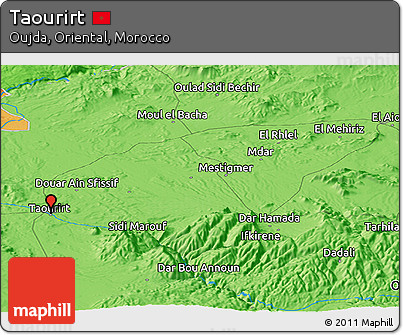 Political Panoramic Map of Taourirt