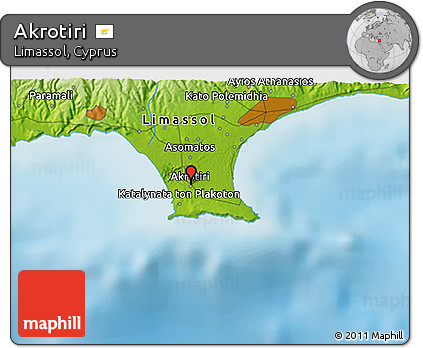 Physical 3D Map of Akrotiri