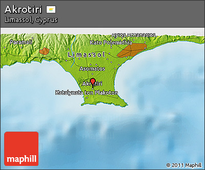 Physical 3D Map of Akrotiri