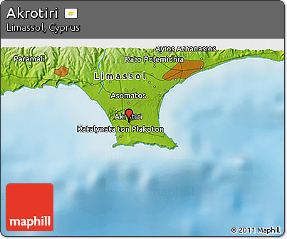 Physical 3D Map of Akrotiri