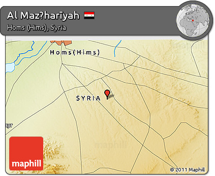 Physical 3D Map of Al Maz̧harīyah