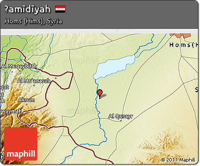 Physical 3D Map of Ḩamīdīyah