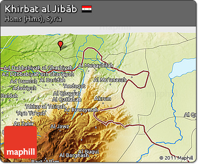 Physical 3D Map of Khirbat Al Jibāb