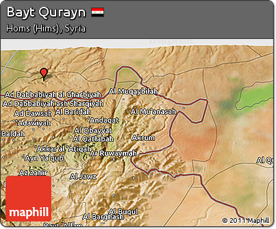 Satellite 3D Map of Bayt Qurayn