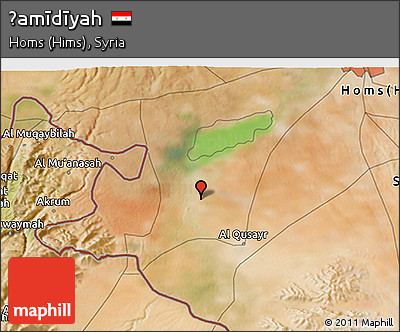 Satellite 3D Map of Ḩamīdīyah