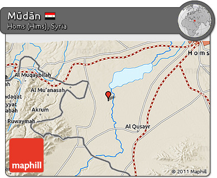 Shaded Relief 3D Map of Mūdān