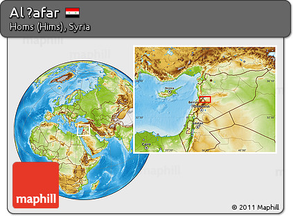 Physical Location Map of Al Ḩafar