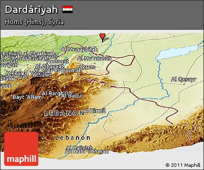 Physical Panoramic Map of Dardārīyah