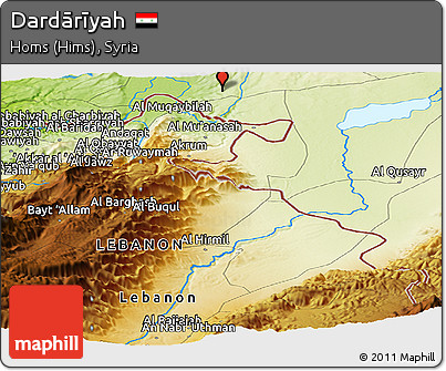 Physical Panoramic Map of Dardārīyah