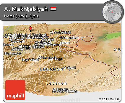 Satellite Panoramic Map of Al Makhţabīyah