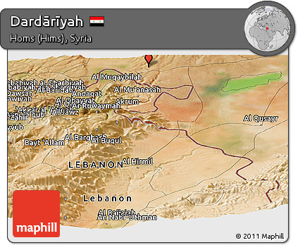 Satellite Panoramic Map of Dardārīyah