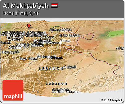 Satellite Panoramic Map of Al Makhţabīyah