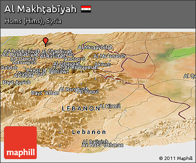 Satellite Panoramic Map of Al Makhţabīyah