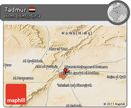 Satellite 3D Map of Tadmur