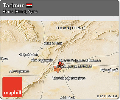 Satellite 3D Map of Tadmur