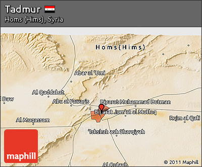 Satellite 3D Map of Tadmur