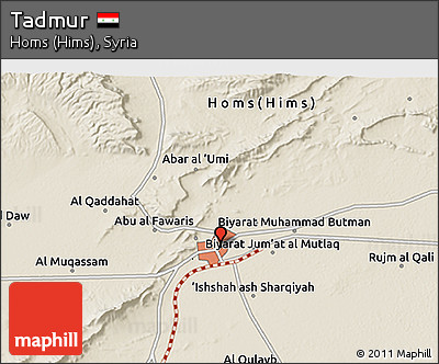 Shaded Relief 3D Map of Tadmur
