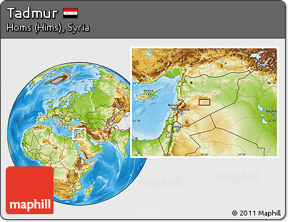 Physical Location Map of Tadmur