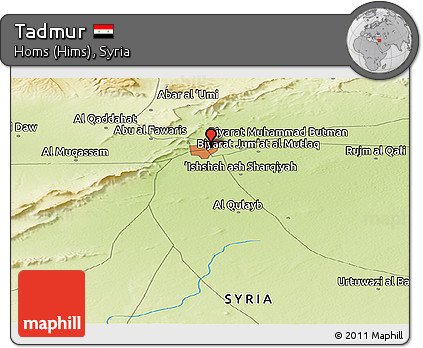 Physical Panoramic Map of Tadmur