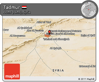 Satellite Panoramic Map of Tadmur